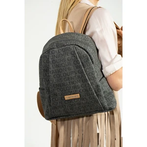 unique crane bags Kot Desen Deri Kadın Sırt Çantası