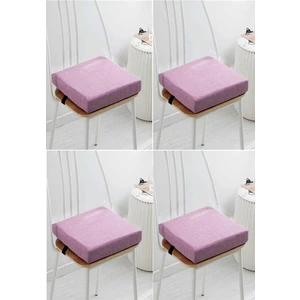 Sandalye Minderi Sünger Dolgulu Kare Sandalye Konfor Pedi Oturma Minderi 4 cm Kalınlık 4 Adet