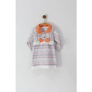 Dantel Detaylı Bebe Yaka Elbise