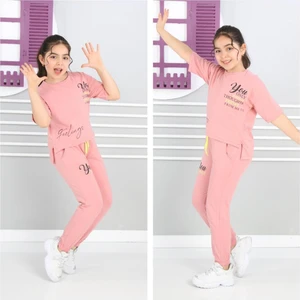 You Only Yazı Bazkılı Oversıze Kız Takım