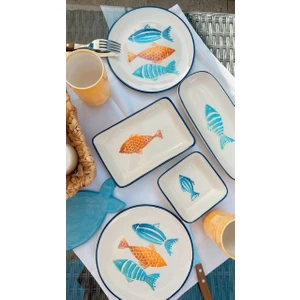 M'art Home Fish Kaş 5 Parça 2 Kişilik Kahvaltı Seti