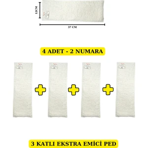 Baby 4 Adet - 3 Katlı Ekstra Emici Yıkanabilir Bebek Pedi Iç Bez No:2