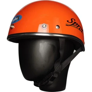 Motosiklet ve Bisiklet Kaskı Abs Materıal Yarım Chopper Model Kask Vespa Scooter Orange