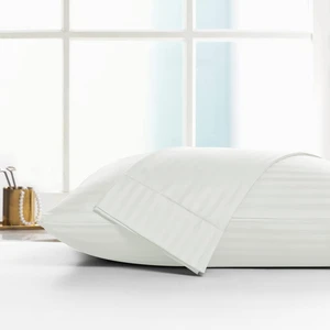 Çizgili Saten 2 Adet Yastık Kılıfı