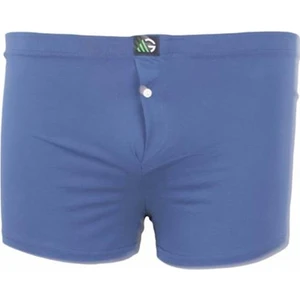 Erkek Büyük Beden Düğmeli Uzun Paça Boxer 11907 Indıgo