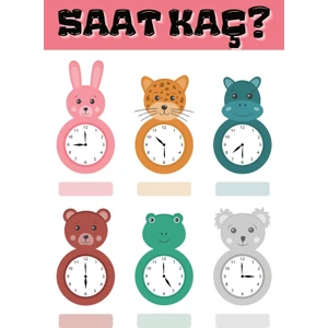 Saat Öğreten Yaz - Sil Eğitim Seti