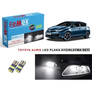 Toyota Auris LED Plaka Aydınlatma Ampul Seti Femex Parlak Beyaz