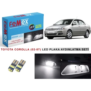 Toyota Corolla (2002-2007) LED Plaka Aydınlatma Ampul Seti Femex Parlak Beyaz