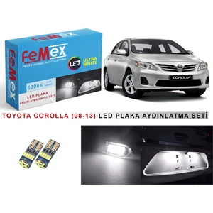 Toyota Corolla (2008-2013) LED Plaka Aydınlatma Ampul Seti Femex Parlak Beyaz