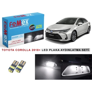 Toyota Corolla (2018 Sonrası) LED Plaka Aydınlatma Ampul Seti Parlak Beyaz