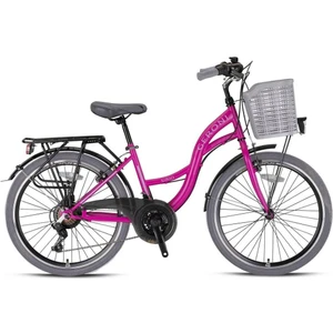 Geroni Sırıo 24 Jant City Bike - 21 Vites - V.b. - Fuşya-Gri - Shimano