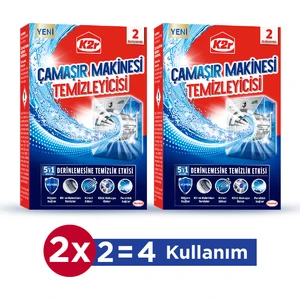 K2r Çamaşır Makinesi Temizleyicisi 2'li Set (4 Kullanım)
