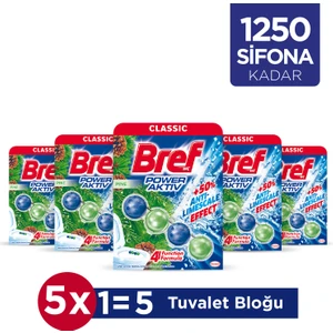 Power Aktiv Katı Tuvalet Bloğu 5 Adet Çam Tekli (5'li Set)