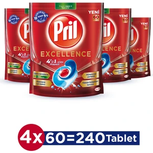 Excellence Bulaşık Makinesi Deterjanı 60 Kapsül x 4 Adet