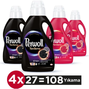 Yenileme Renkli 2x1.485L & Perwoll Yenileme Siyah 2x1.485L (4'lü Set)