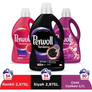 Yenileme Siyah 2.97L & Perwoll Yenileme Renkli 2.97L & Perwoll Yenileme Çiçek Cazibesi Renkliler 2.75L (3'lü Set)