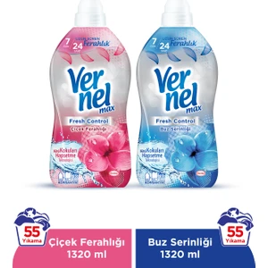 Max Fresh Control Çiçek Ferahlığı 1.32L & Vernel Max Fresh Control Buz Serinliği 1.32L (2'li Set)
