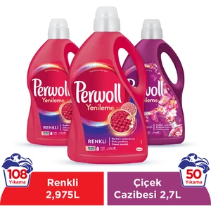Yenileme Renkli 2x2.97L & Perwoll Yenileme Çiçek Cazibesi Renkliler 2.75L (3'lü Set)