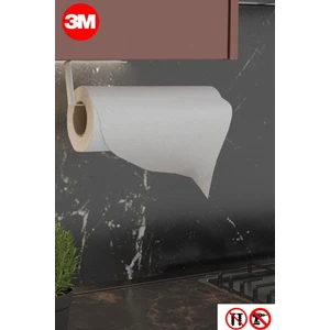 Metal Beyaz Yapışkanlı Kağıt Havluluk Yapışkanlı Havlu Askılığı, Banyo Askısı Yapışkanlı Havluluk ve Peçetelik 3m Yapışkanlı Tasarım