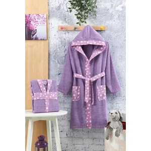 Oyalı Textile Çocuk Bornozu Kapşonlu Bornoz %100 Pamuk Bebek Bornoz Işlemeli Boroz Kapüşonlu Kız Erkek Bornoz
