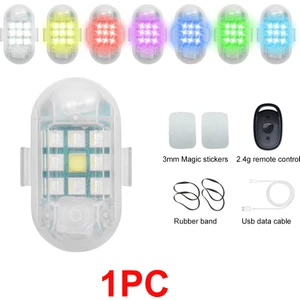 9 Lu LED Motosiklet Bisiklet Scooter Anti-Çarpışma Ledi Kumandalı 7 Renk Motoled