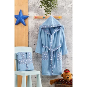 Oyalı Textile Çocuk Bornozu Kapşonlu Bornoz %100 Pamuk Bebek Bornoz Işlemeli Boroz Kapüşonlu Kız Erkek Bornoz
