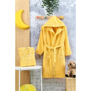 Oyalı Textile Çocuk Bornozu Kapşonlu Bornoz %100 Pamuk Bebek Bornoz Işlemeli Boroz Kapüşonlu Kız Erkek Bornoz