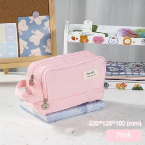 Perfect Choice 5 Katlı Büyük Kapasiteli Kalem Kutusu Çantası - Pembe (Yurt Dışından)