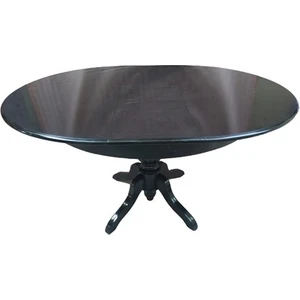 Masa Baba Kayın Kaplama Mdf Tabla Ihlamur Ayak Parlak Siyah Renk 120CM Açılır