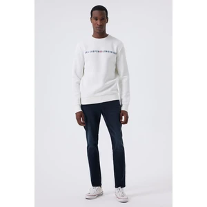 Lee Cooper Steward Erkek Sweatshırt Beyaz