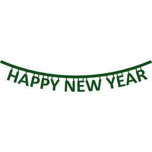 Happy New Year Mutlu Yıllar Keçe Yazı 90 cm DEPAKECE1002