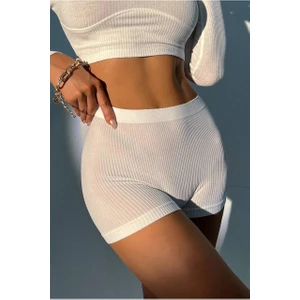Kadın Kaşkorse Kumaş Boxer Şort Külot 60300