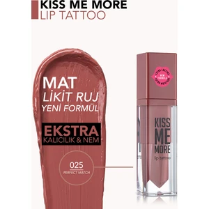 Kiss Me More Yüksek Pigmentli & Mat Bitişli Nemlendirici Likit Ruj