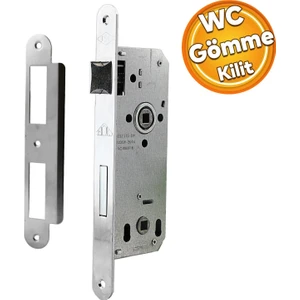 Hok Kapı Ekstra Gömme Kilit Wc Banyo Kilidi Oval Köşeli ET-40M 40 mm