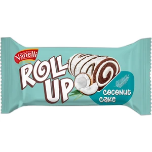 Roll Up Hindistan Cevizi Kaplamalı Kakaolu Kek