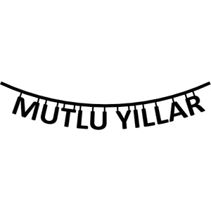 Mutlu Yıllar Yılbaşı Duvar Yazısı Süsü Keçe Yazı 90 cm DEPAKECE1005
