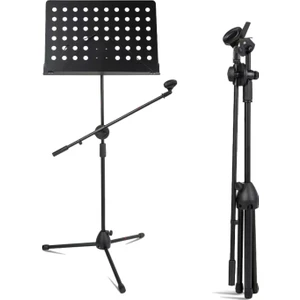 NT-110 Mikrofon ve Şef Nota Standı Sehpası Ikisi Bir Arada