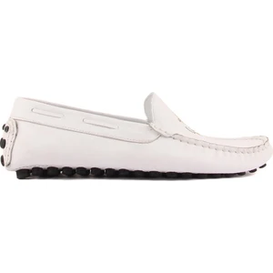 Sail Lakers - Beyaz Deri Marine Serisi Erkek Loafer