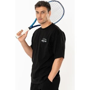 Racquet Lover Oversize T-Shirt Erkek - Siyah