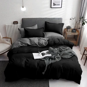 Enlora Home Mature Nevresim Seti Çift Kişilik Basic Siyah-Füme