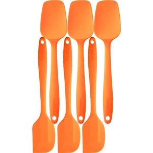 Silikon Kaşık Spatula Seti 6lı Yanmaz Yapışmaz Çizmez Turuncu