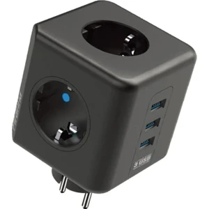 Filli Kutum Termal Akım Korumalı Isıya Dayanıklı 3'lü Duvar Tipi Priz 3 x Usb 3'lü Usb'li Küp Duvar Priz