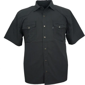 Büyük Beden Battal Boy Dekons Gabardin Gömlek Kısa Kol