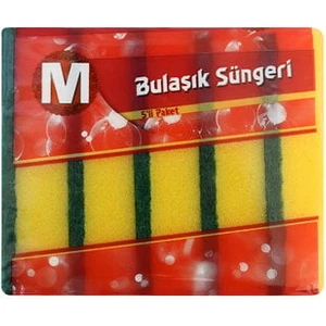 Bulaşık Süngeri - Düz 5'li  (  1  Adet  )