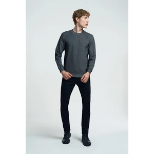 Erkek Siyah Regular Fit Erkek Sweatshirt LF2034053