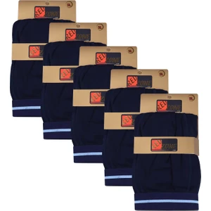 5 Adet Büyük Beden Redzone Likralı Boxer Lacivert