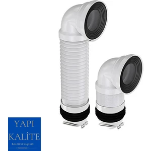 Yapı Kalite Dirsekli Çekvalfli Körüklü Klozet Gider Borusu