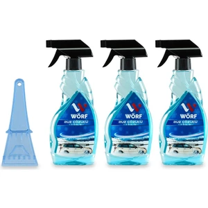Wörf Buz Çözücü Sprey 500 ml Eko Seri 3 Lü + Pratik Buz Kazıyıcı