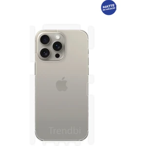 iPhone 15 Pro Max Mat Arka ve Yan Koruyucu Tpu Film