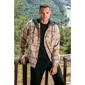 Ekoseli Regular Fit Çıkarılabilir Kapüşonlu Kışlık Gömlek Erkek Gömlek CF24W126985
